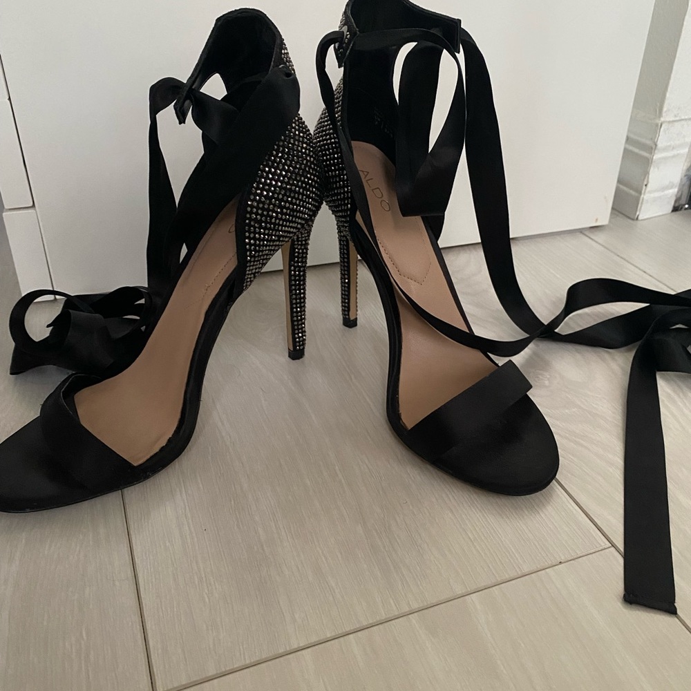 Sparkly Tie Up Heels